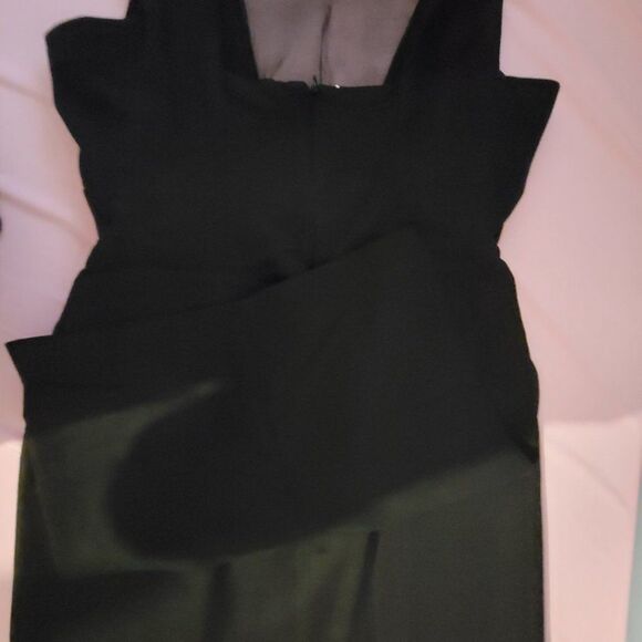 * * POLLINI BLACK WOOL SHEATH DRESS - Picture 6 of 10